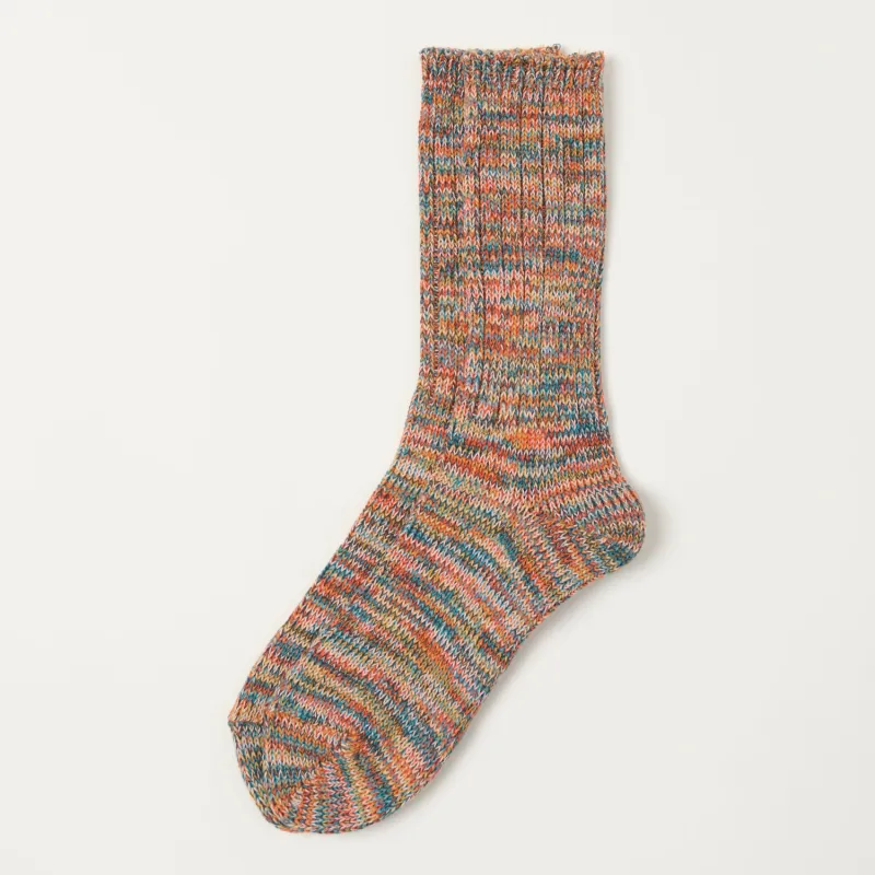 Anonymous Ism 5 Colour Mix Crew Sock - Sunset sold by Son of a Stag