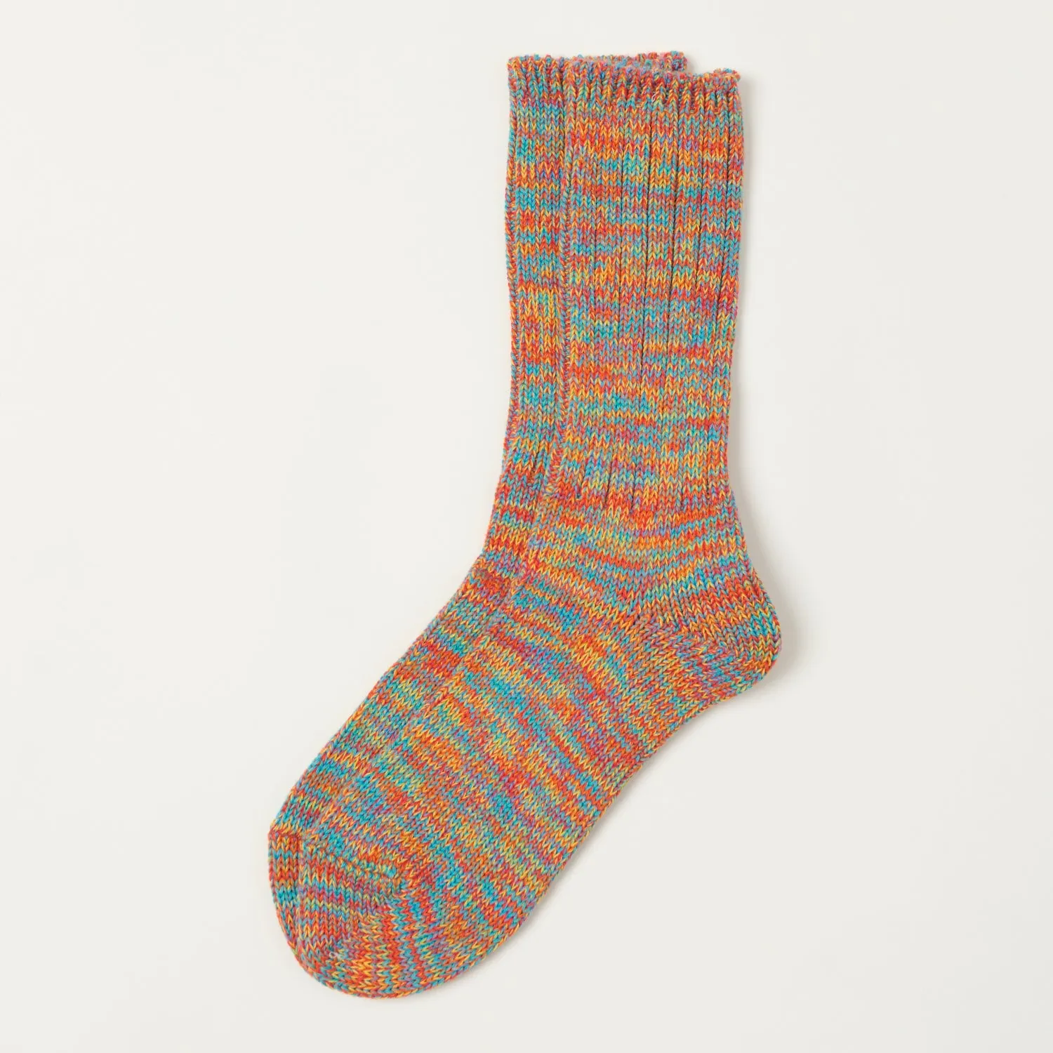 Anonymous Ism 5 Colour Mix Crew Sock - Orange sold by Son of a Stag