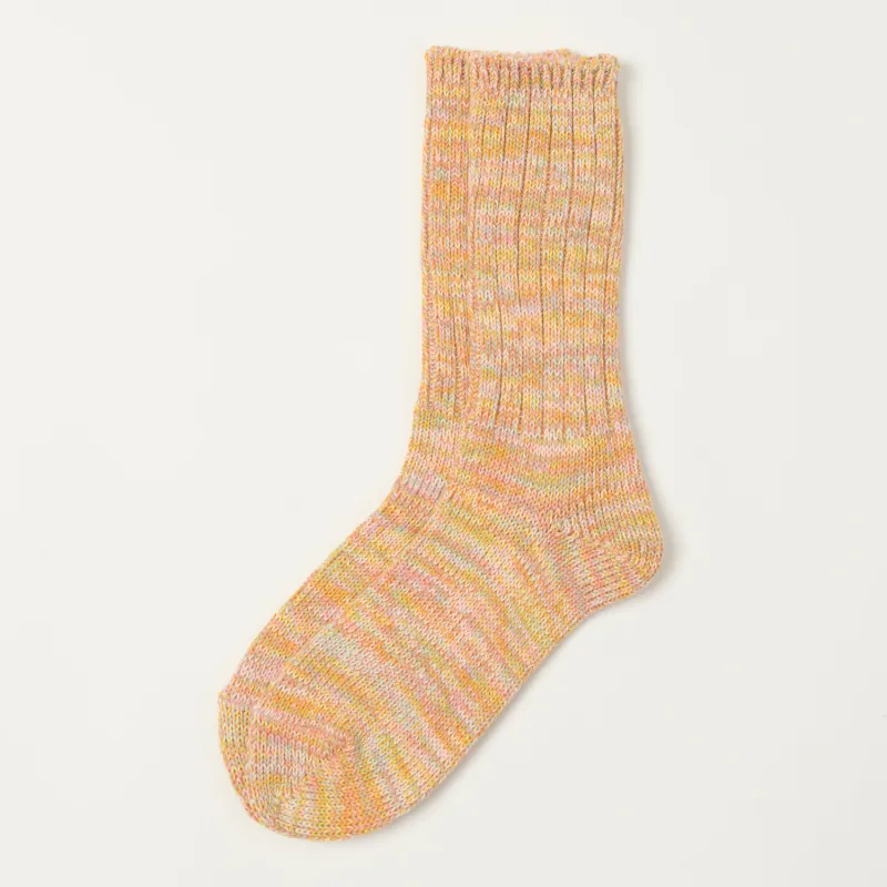 Anonymous Ism 5 Colour Mix Crew Sock - Yellow sold by Son of a Stag