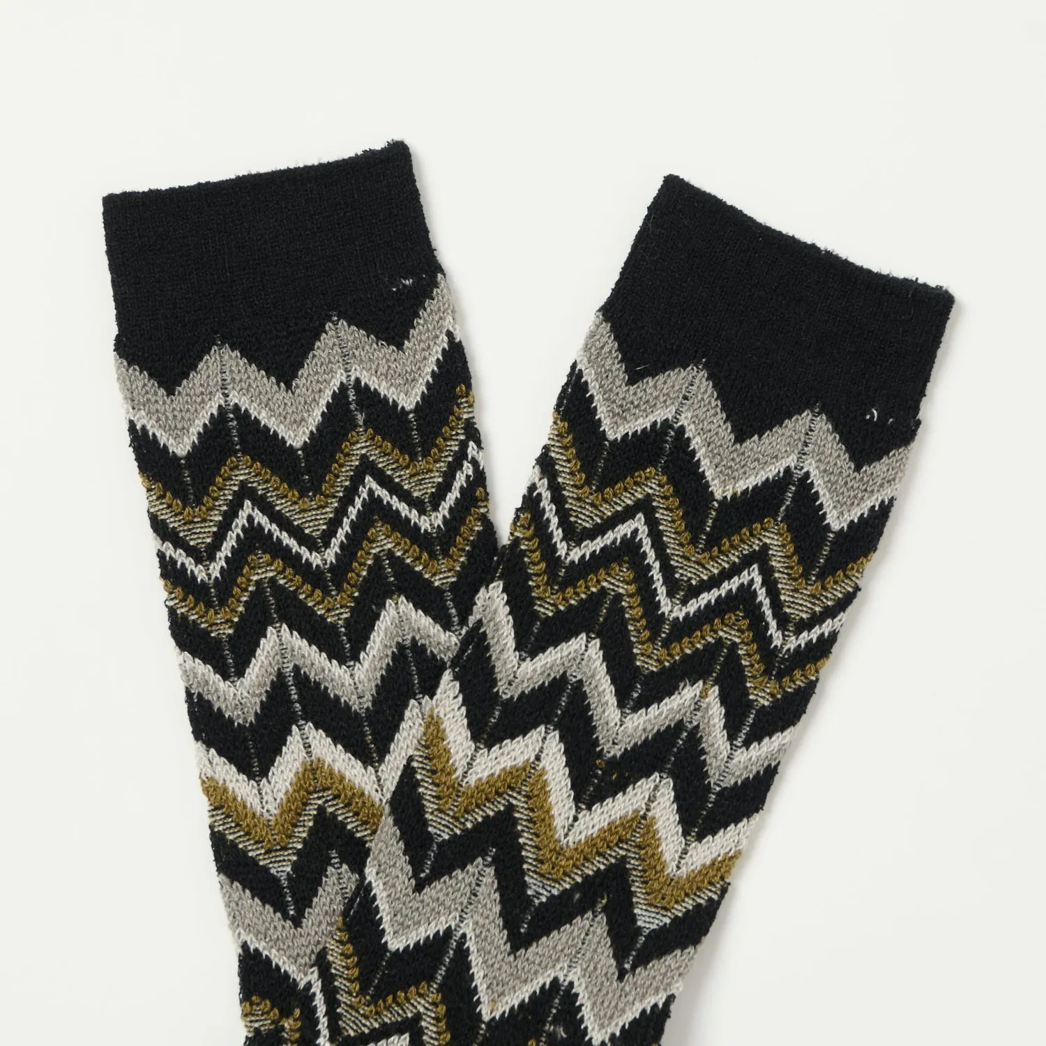 Anonymous Ism Modern Herringbone Crew Sock - Black sold by Son of a Stag product image thumbnail 2