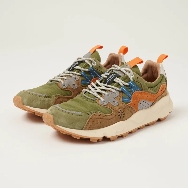 Flower Mountain Yamano 3 Suede/Nylon Sneaker - Militare/Brown sold by Son of a Stag