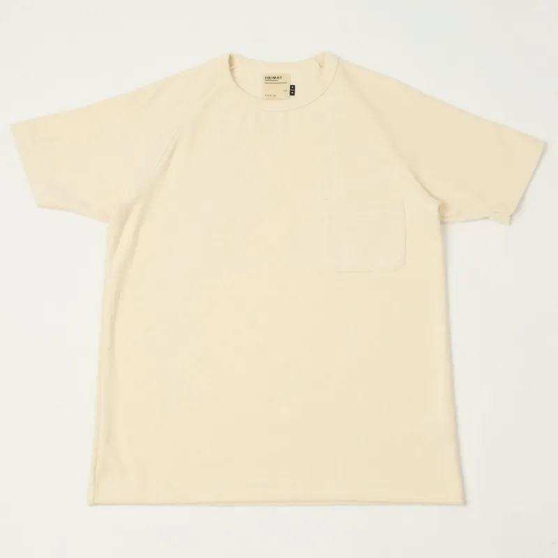 Heimat Raglan Sleeve Terry T-Shirt - Seashell sold by Son of a Stag