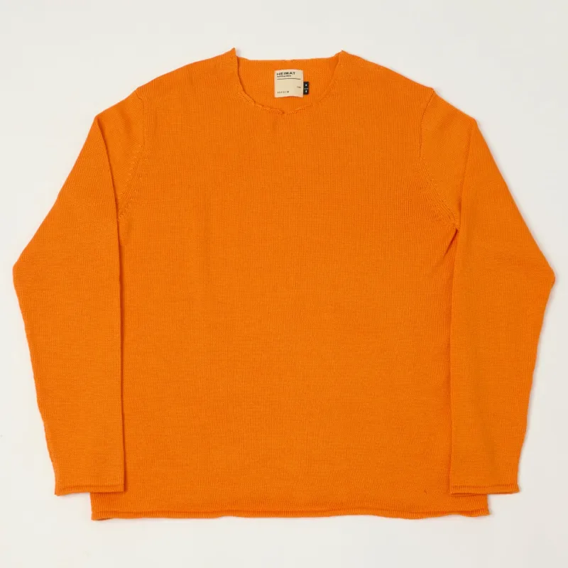 Heimat Merino Harbour Lightweight Sweater - Rescue Orange made by Son of a Stag