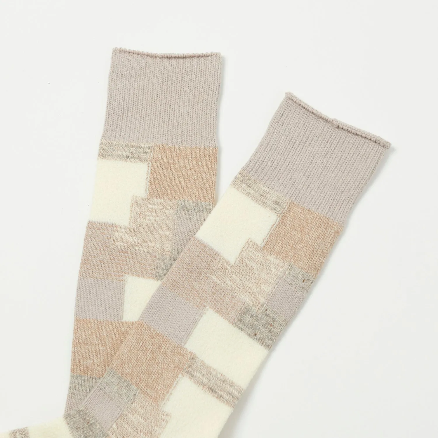 Anonymous Ism Patchwork Crew Sock - Beige sold by Son of a Stag product image thumbnail 2