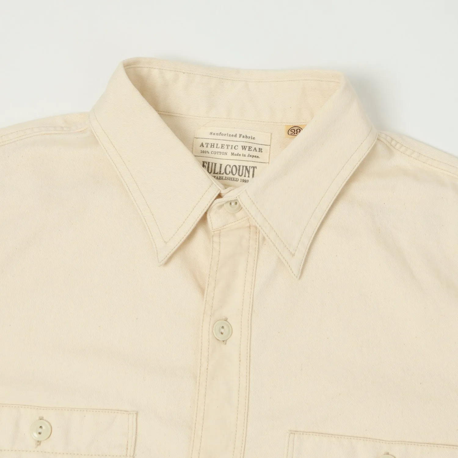 FULLCOUNT 4087 Twill Work Shirt - Ecru sold by Son of a Stag product image thumbnail 2