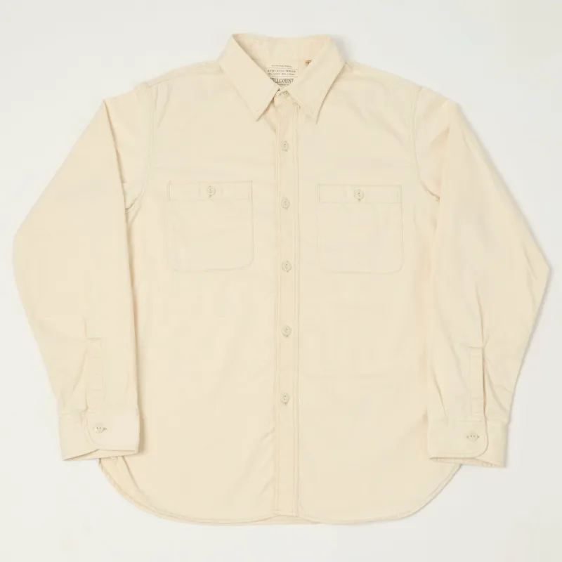 FULLCOUNT 4087 Twill Work Shirt - Ecru sold by Son of a Stag