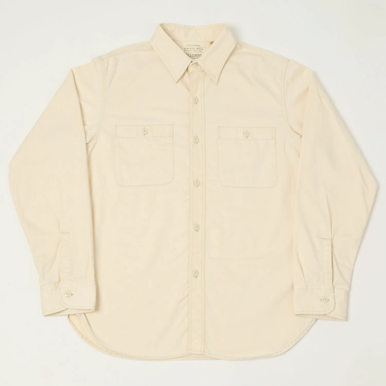 FULLCOUNT 4087 Twill Work Shirt - Ecru sold by Son of a Stag