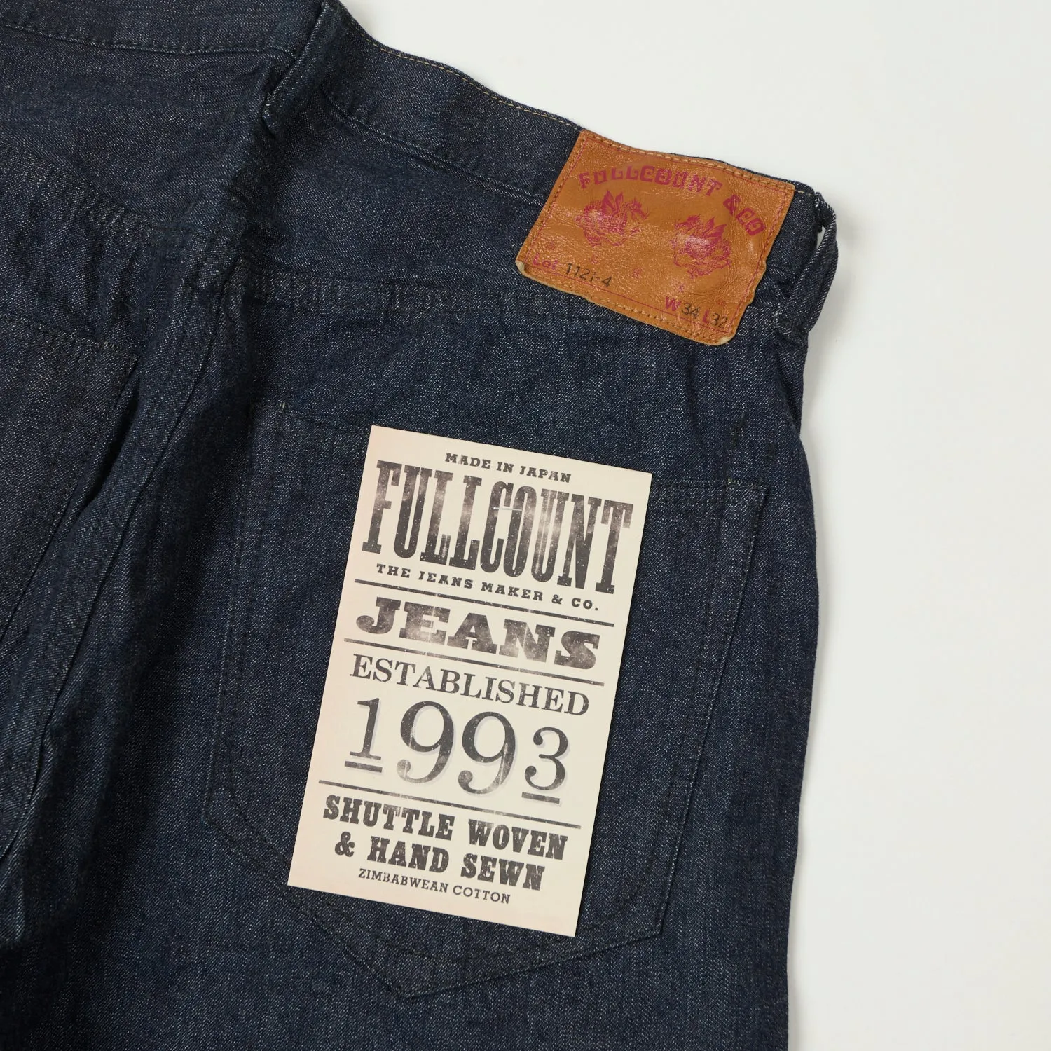 Full Count 1121 'Duke II' A.M.Co. Denim Wide Straight Jean - One Wash sold by Son of a Stag product image thumbnail 2
