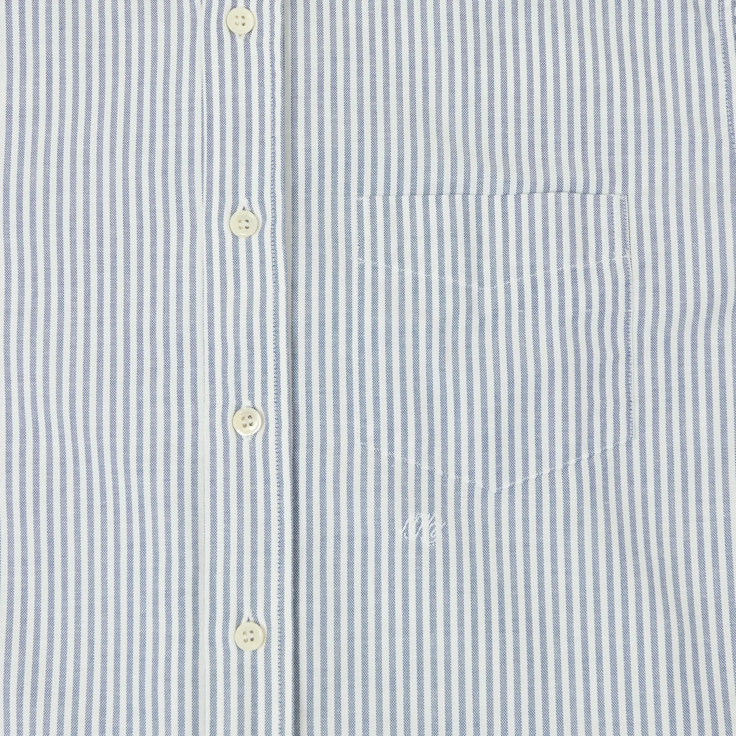 Knickerbocker 'Beefy' Oxford Button Down Shirt - Navy Stripe sold by Son of a Stag product image thumbnail 5