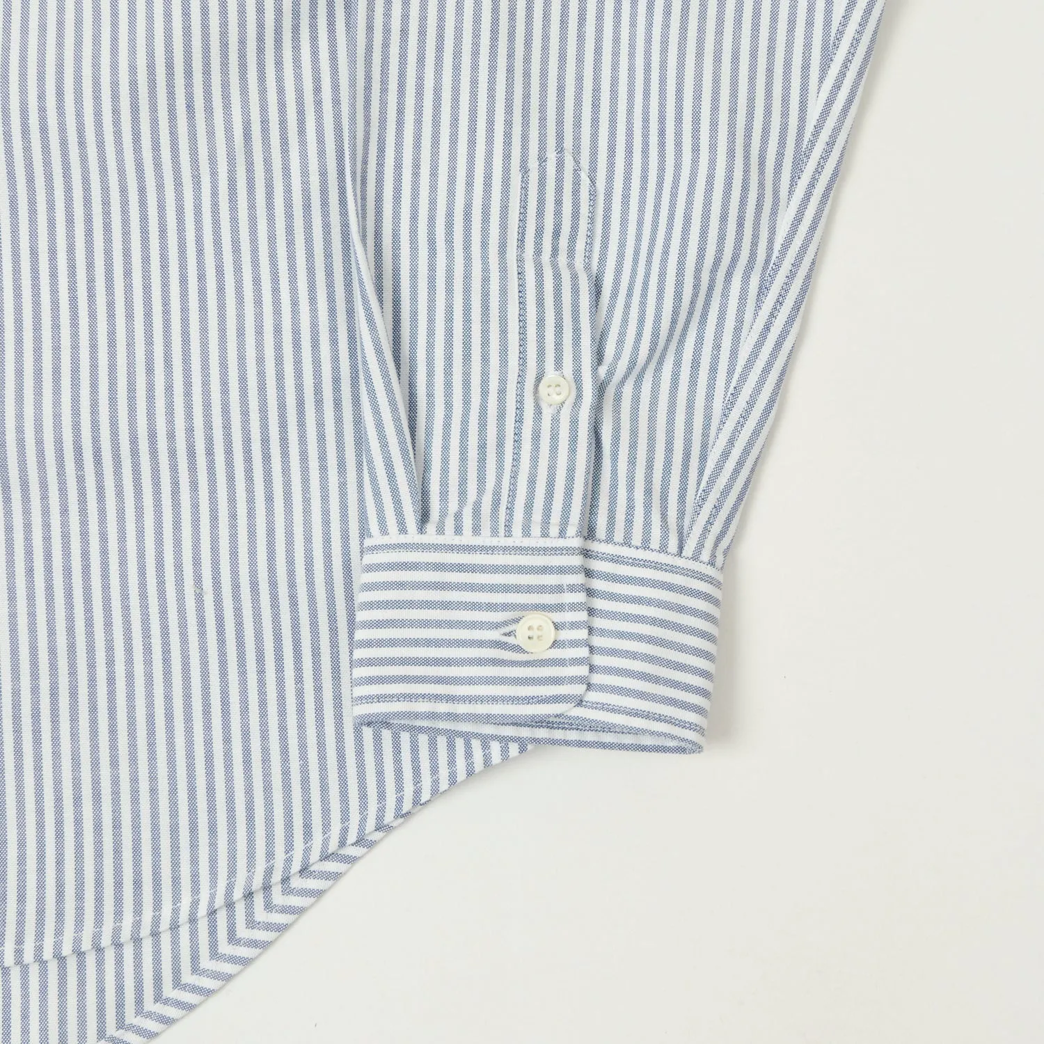 Knickerbocker 'Beefy' Oxford Button Down Shirt - Navy Stripe sold by Son of a Stag product image thumbnail 4