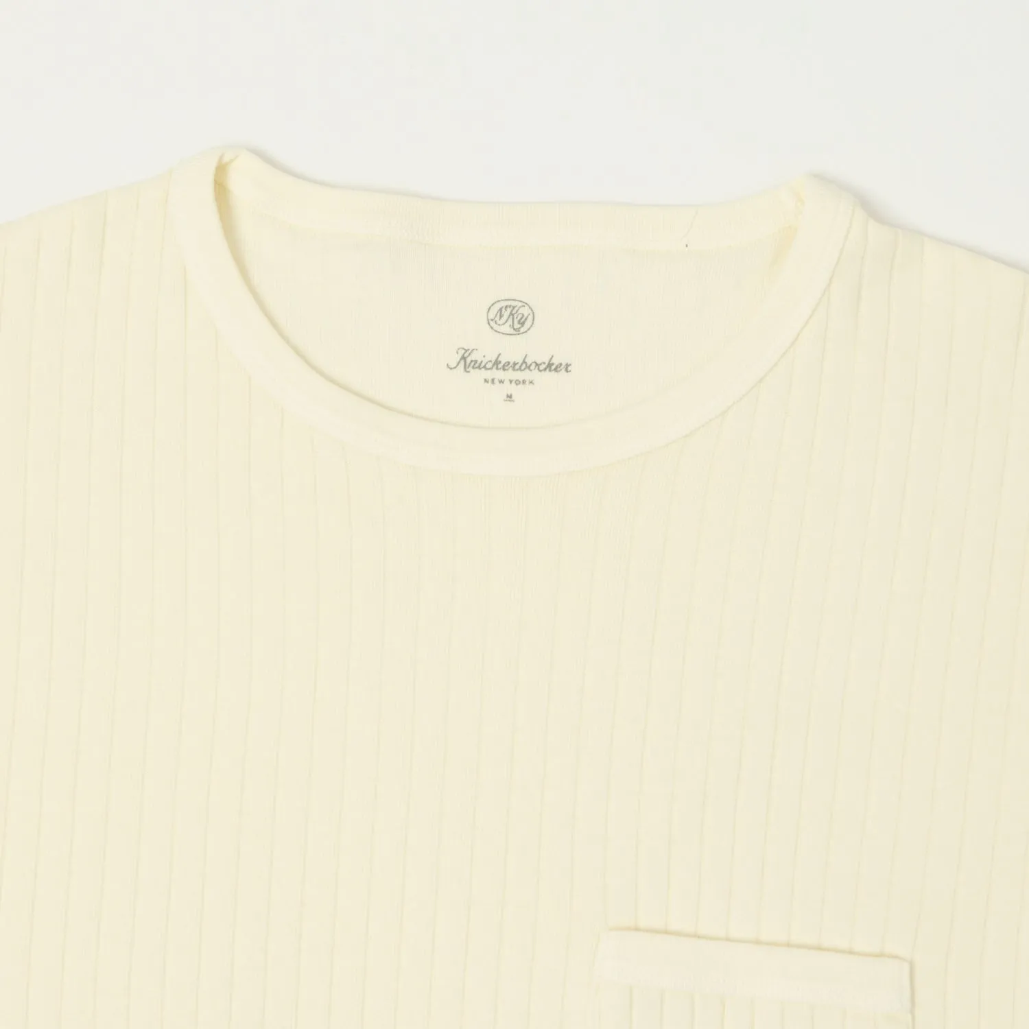 Knickerbocker Rib Pocket T-Shirt - Milk sold by Son of a Stag product image thumbnail 2