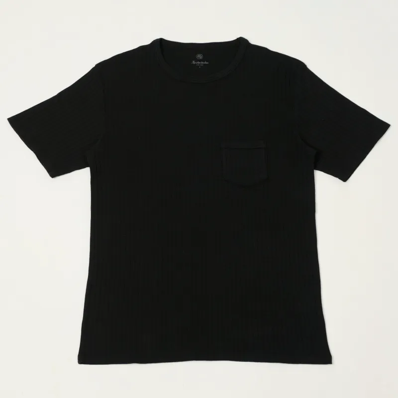 Knickerbocker Rib Pocket T-Shirt - Black made by Knickerbocker