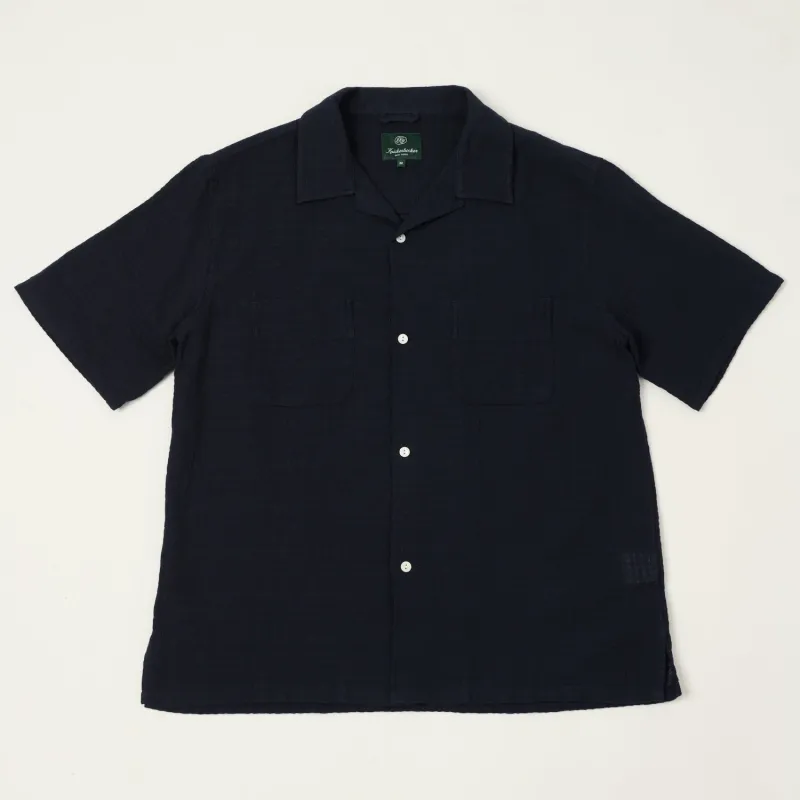 Knickerbocker Oliviera Breeze Weave Shirt - Dark Navy sold by Son of a Stag