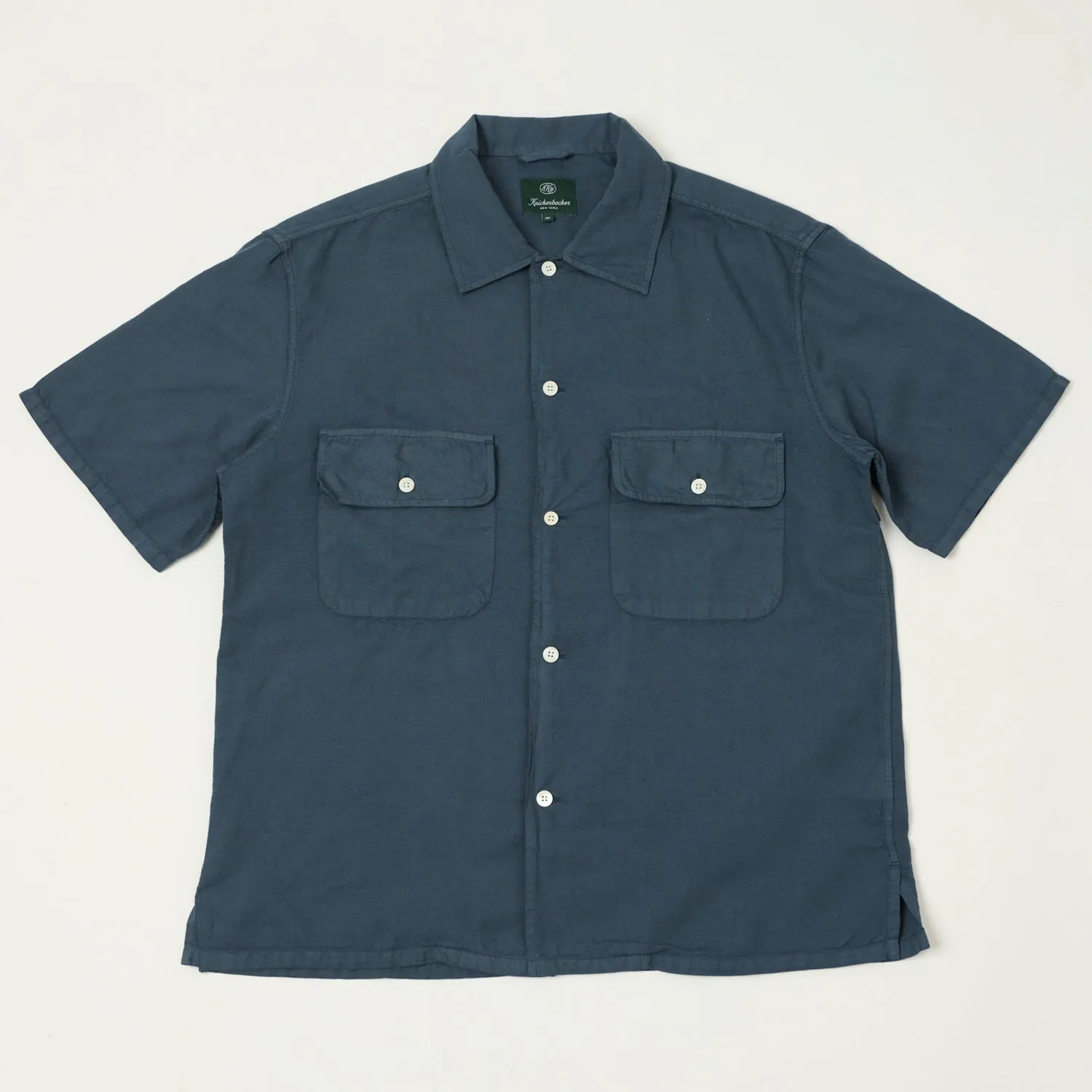 Knickerbocker Mar Cotton & Linen Shirt - Navy sold by Son of a Stag