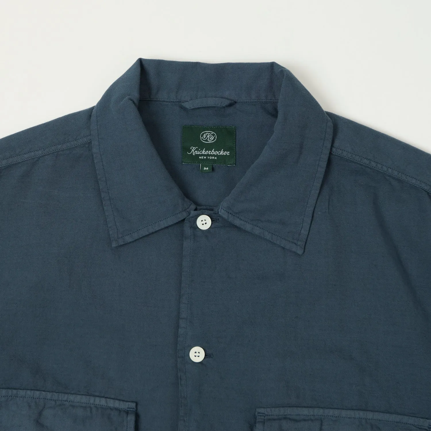 Knickerbocker Mar Cotton & Linen Shirt - Navy sold by Son of a Stag product image thumbnail 2