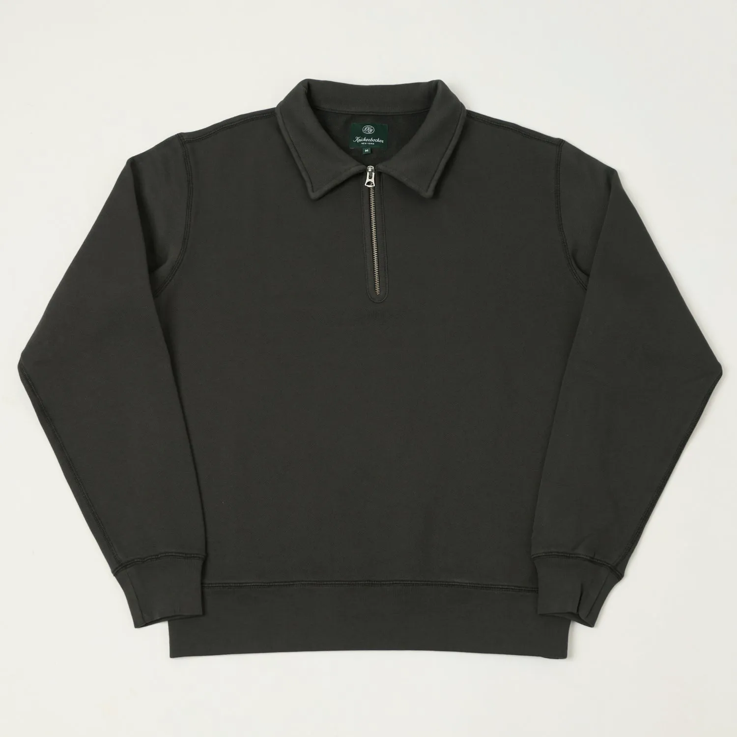 Knickerbocker 'Stadium Loft' Quarter Zip Sweatshirt - Coal sold by Son of a Stag