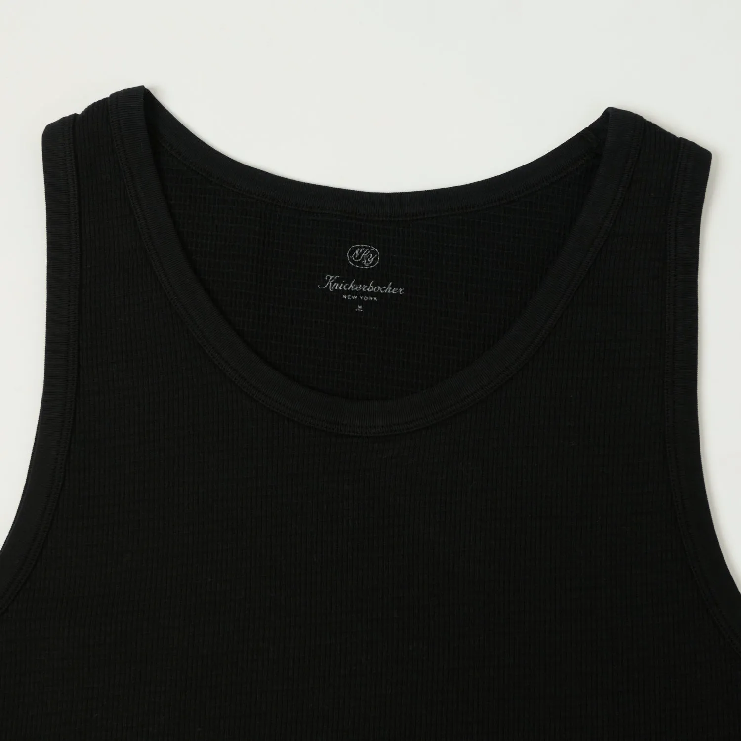 Knickerbocker Box Knit Tank - Black sold by Son of a Stag product image thumbnail 2