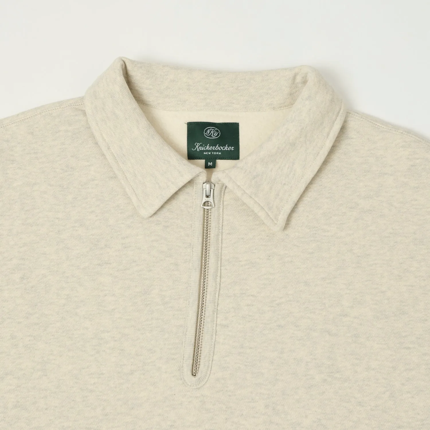 Knickerbocker 'Stadium Loft' Quarter Zip Sweatshirt - Oat Grey sold by Son of a Stag product image thumbnail 2