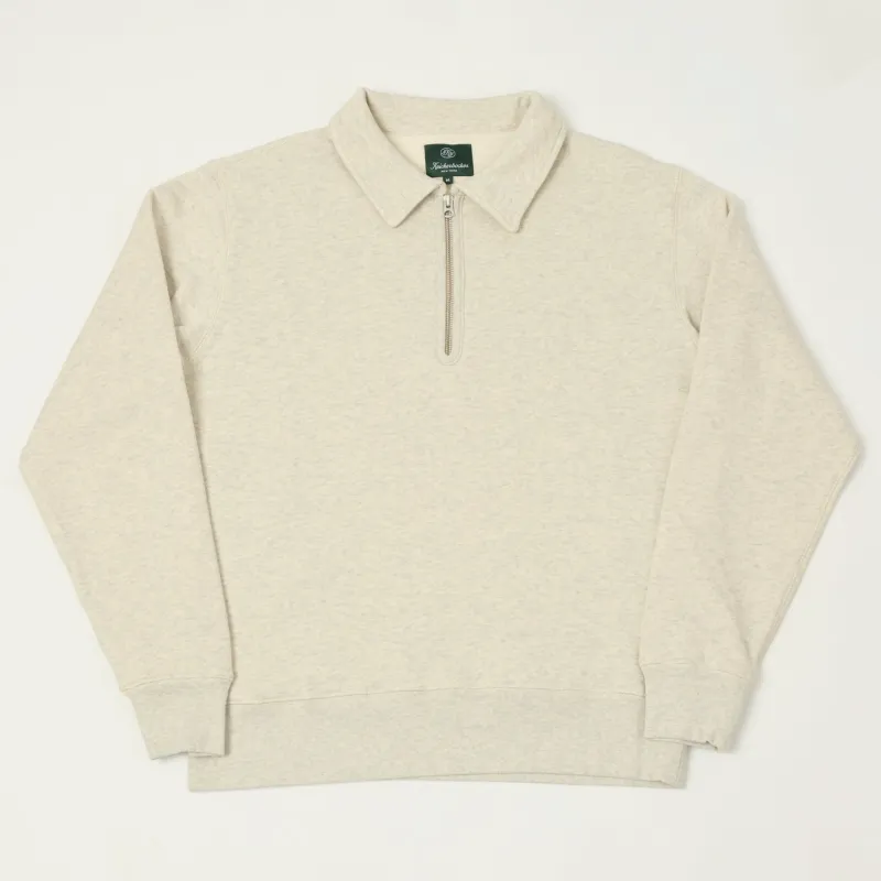 Knickerbocker 'Stadium Loft' Quarter Zip Sweatshirt - Oat Grey sold by Son of a Stag
