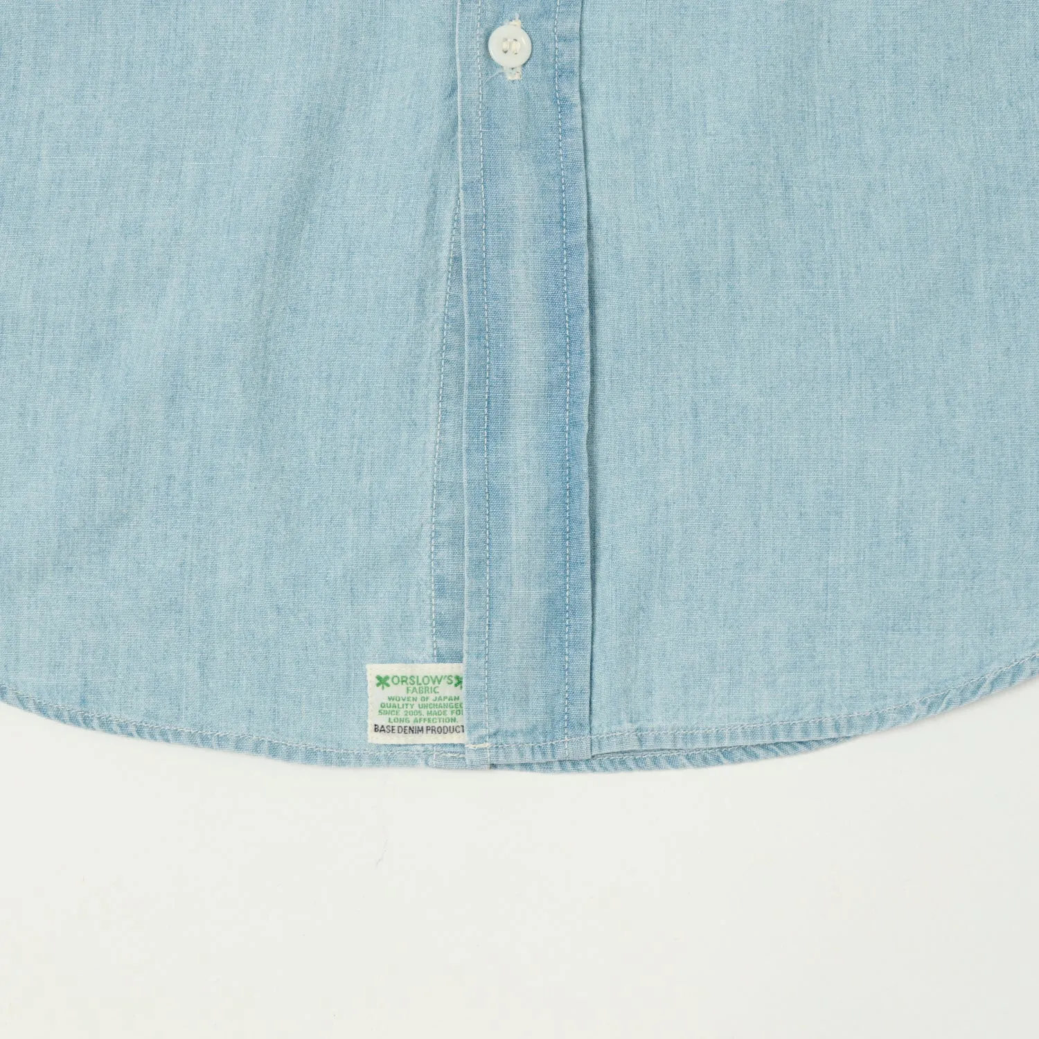 orSlow Short Sleeve Chambray Work Shirt - Bleach Wash sold by Son of a Stag product image thumbnail 3