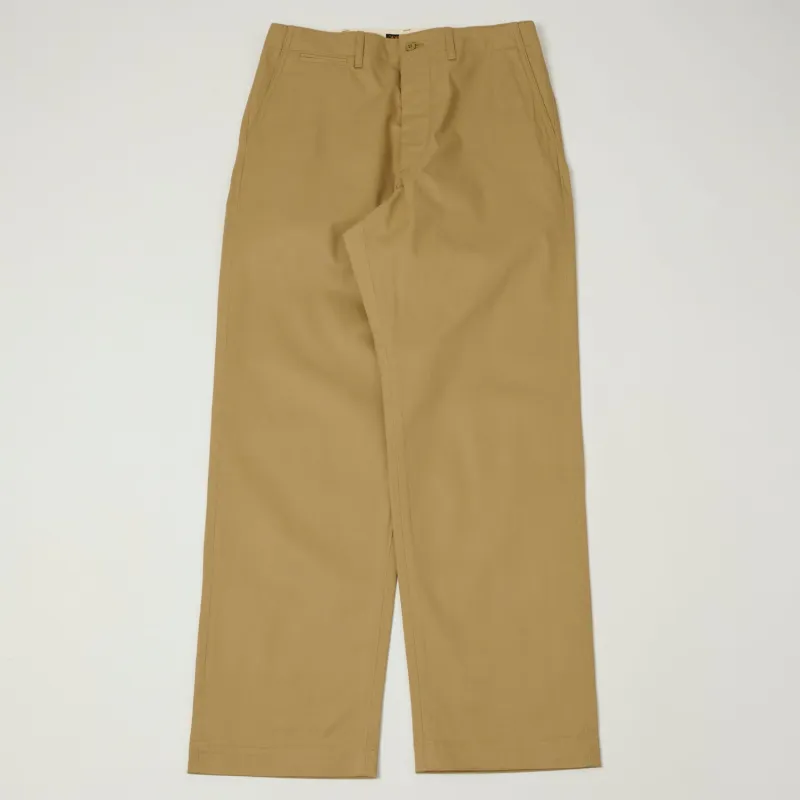 A Vontade Wide Fit Chino Trouser - Beige sold by Son of a Stag