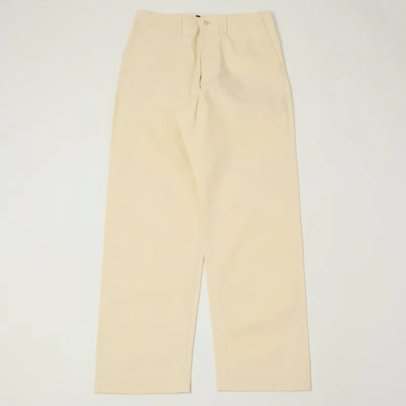 A Vontade Wide Fit Chino Trouser - Natural sold by Son of a Stag