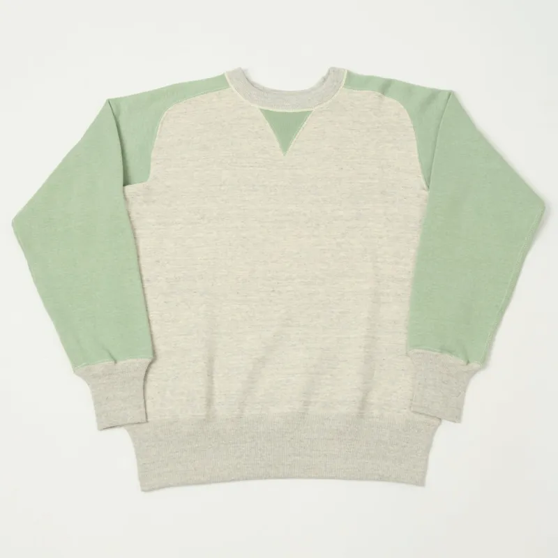 John Gluckow Lot. JG-CS20 Freedom Sleeve Sweatshirt - Oatmeal/Light Green sold by Son of a Stag
