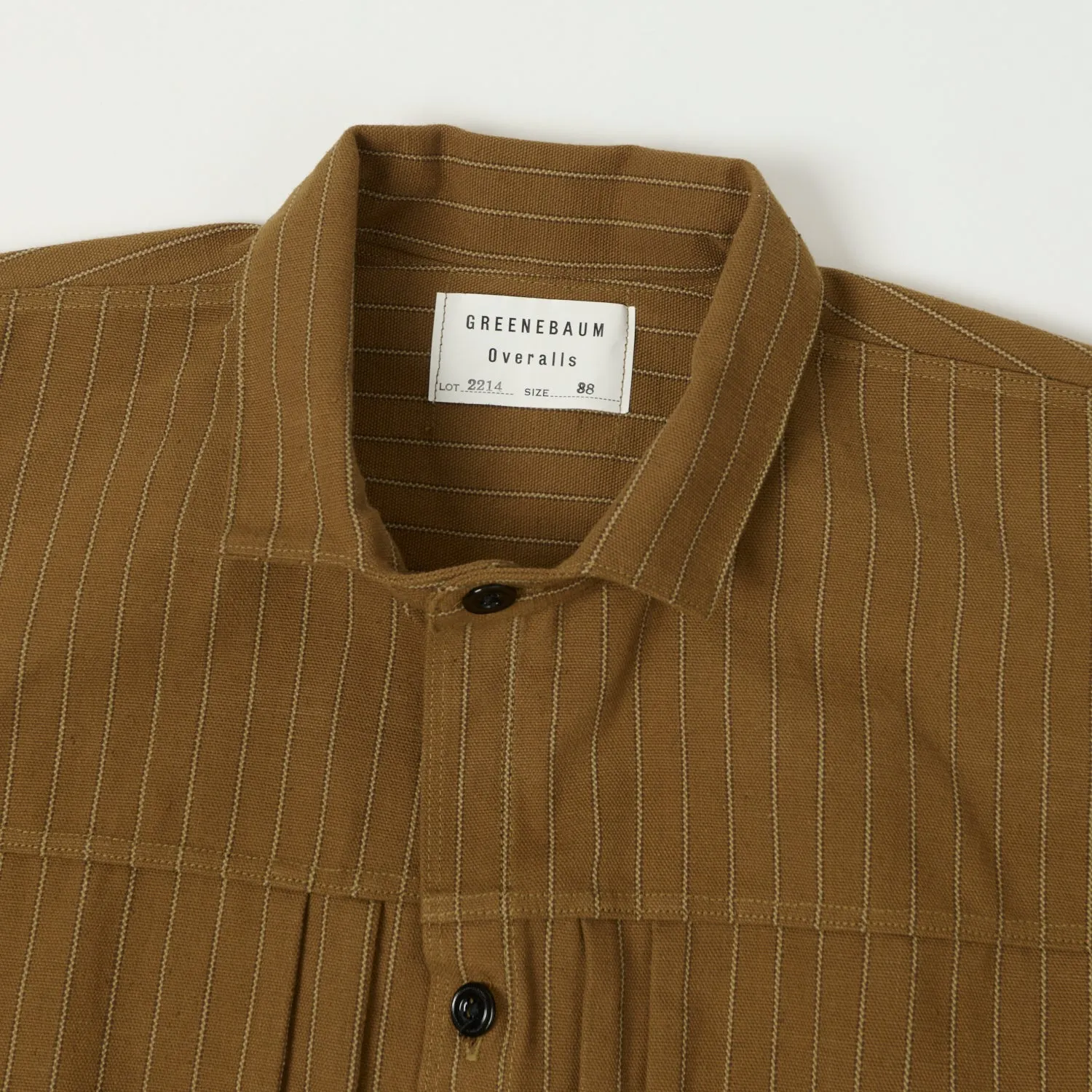 Warehouse & Co 2214 'Greenebaum' 1880s Heavy Leather Bound Jacket - Duck Stripe sold by Son of a Stag product image thumbnail 2