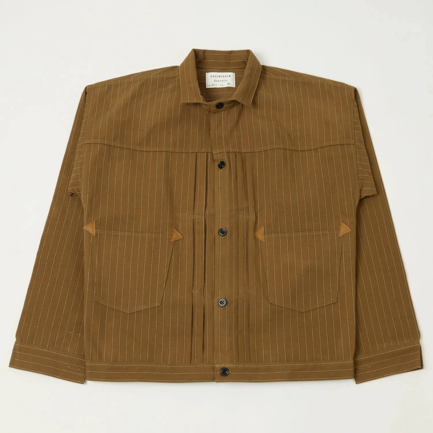 Warehouse & Co 2214 'Greenebaum' 1880s Heavy Leather Bound Jacket - Duck Stripe sold by Son of a Stag