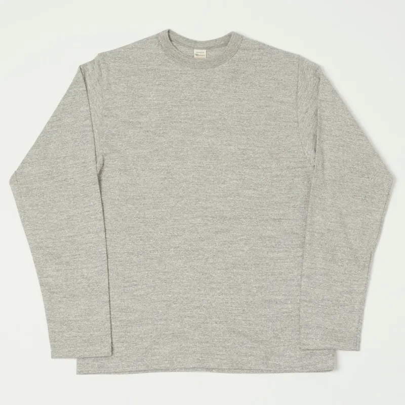 Warehouse & Co 5906 Long Sleeve T-Shirt - Heather Grey sold by Son of a Stag