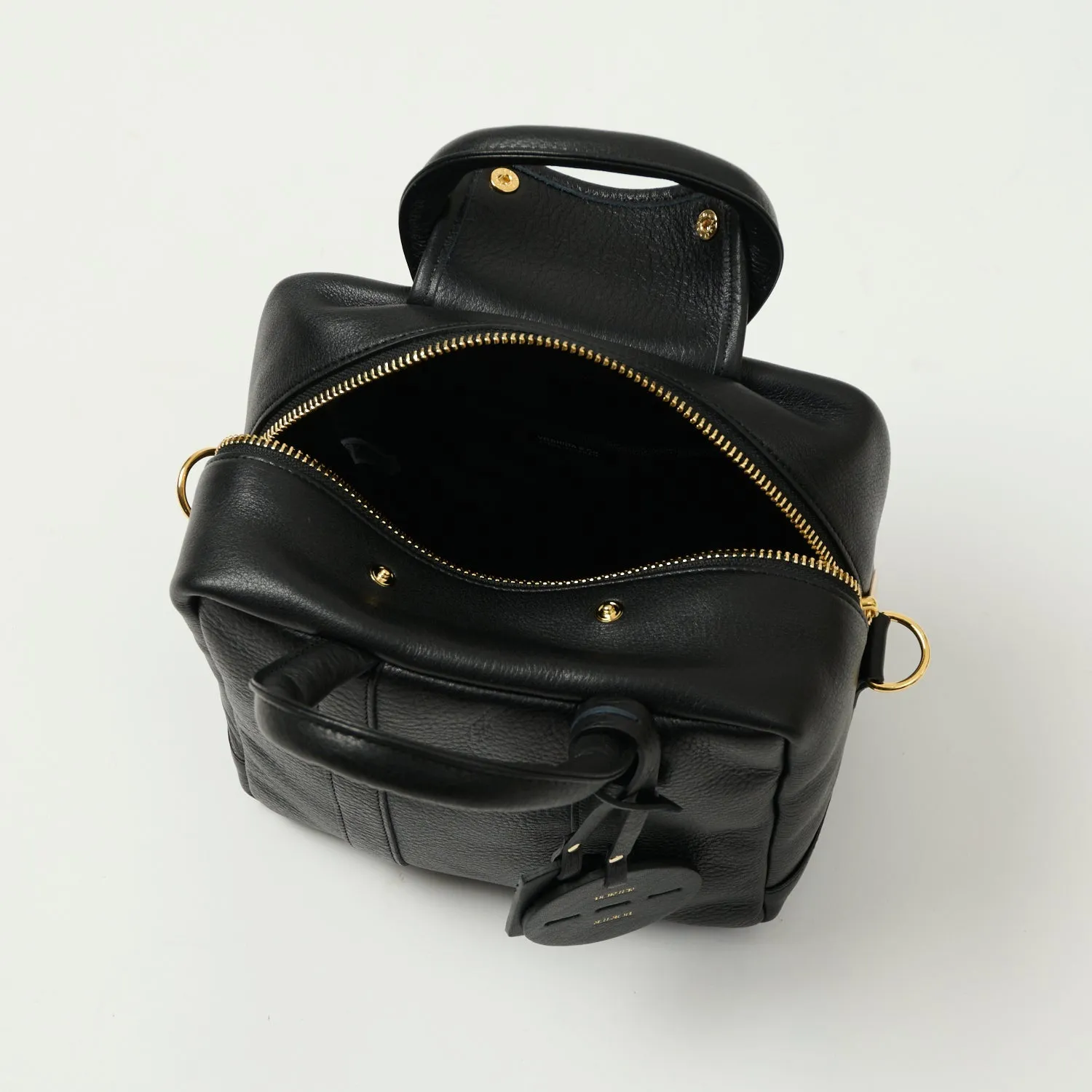 Porter-Yoshida & Co. Miniature 2 Way Leather Kit Bag - Black sold by Son of a Stag product image thumbnail 4