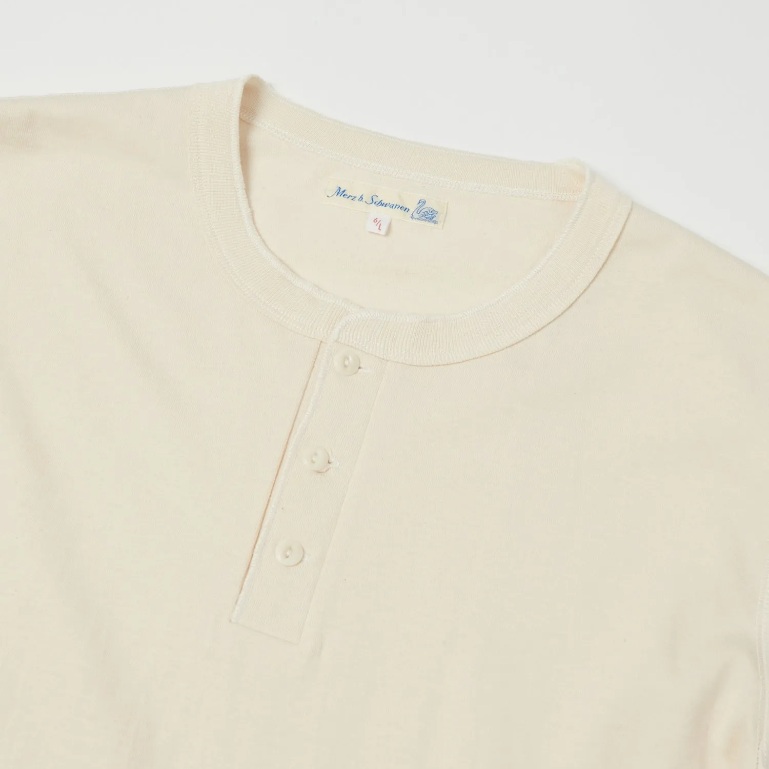 Merz b. Schwanen 204 Long Sleeve Henley - Nature sold by Son of a Stag product image thumbnail 2