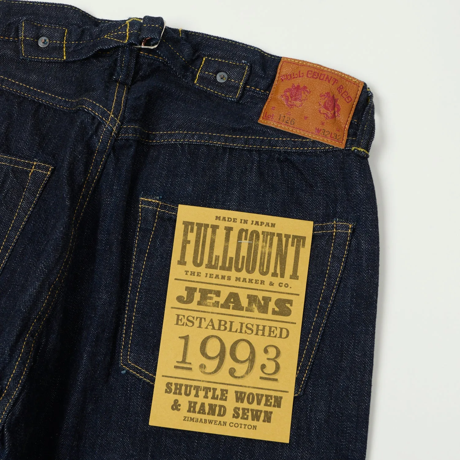 FULLCOUNT 1126 '1937 Model' 11.5oz Wide Straight Jeans - One Wash sold by Son of a Stag product image thumbnail 2