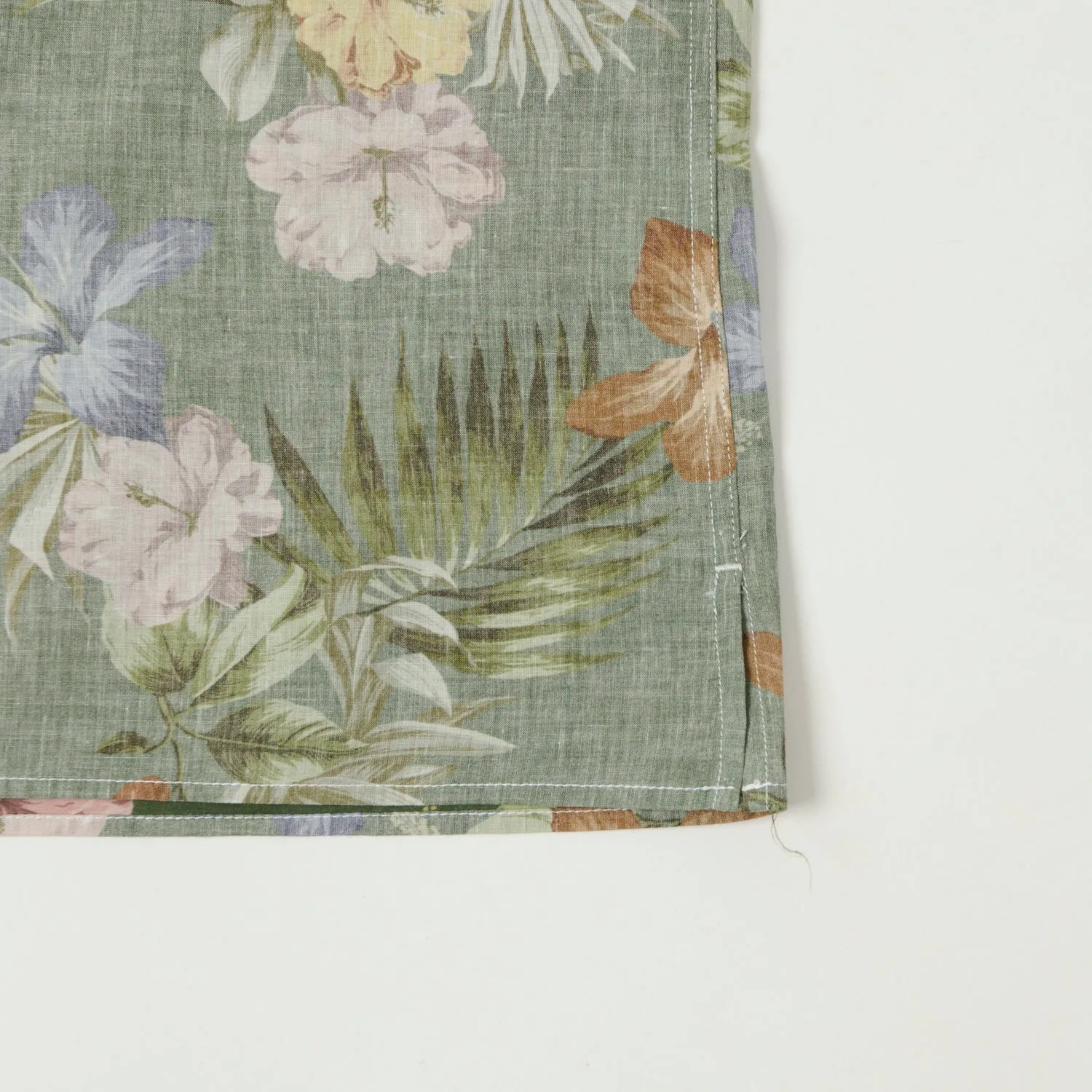 Hartford 'Palm' Camp Collar Hawaiian Shirt - Army sold by Son of a Stag product image thumbnail 3