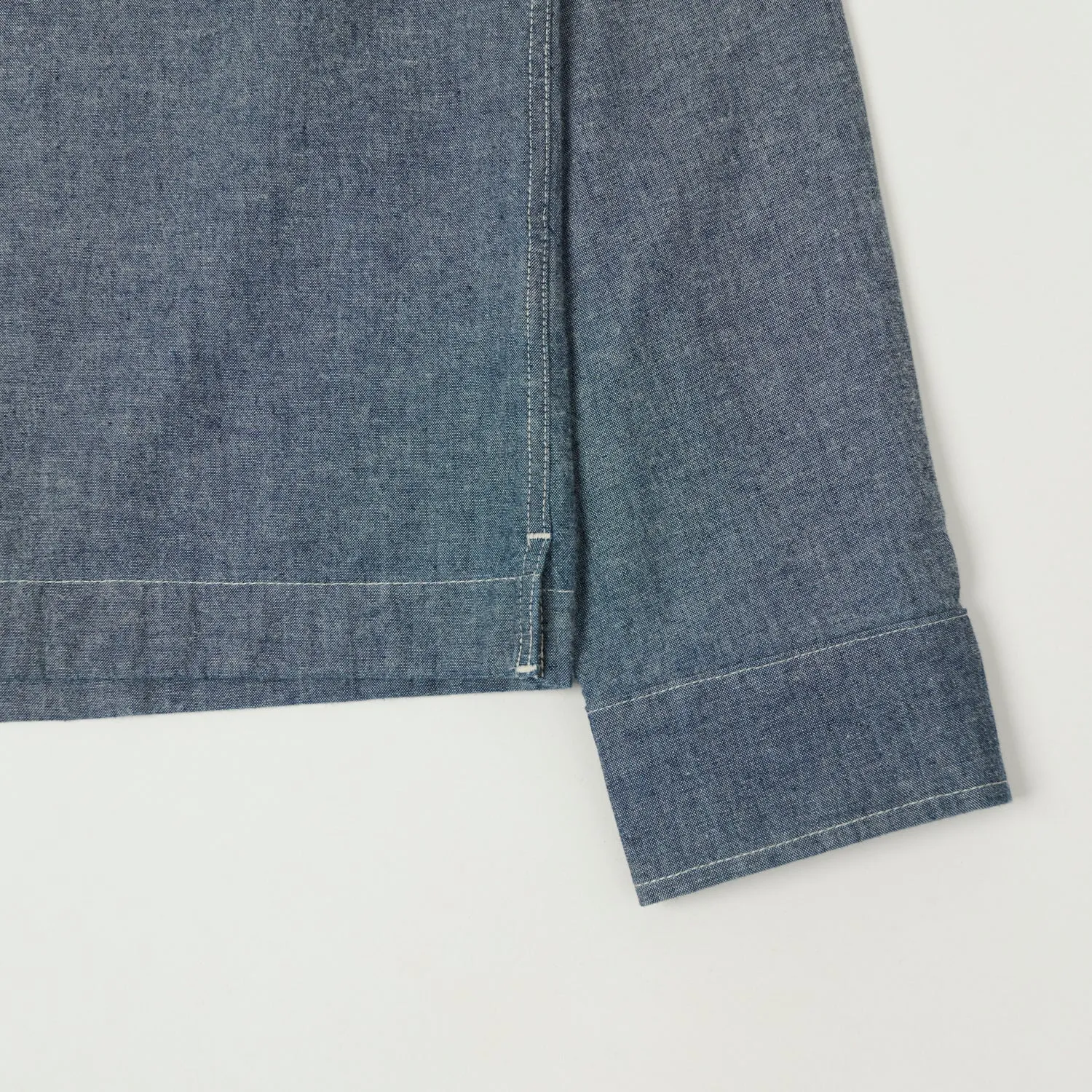 Merz b. Schwanen 'Good Basics' Classic Chambray Shirt - Denim Blue sold by Son of a Stag product image thumbnail 3