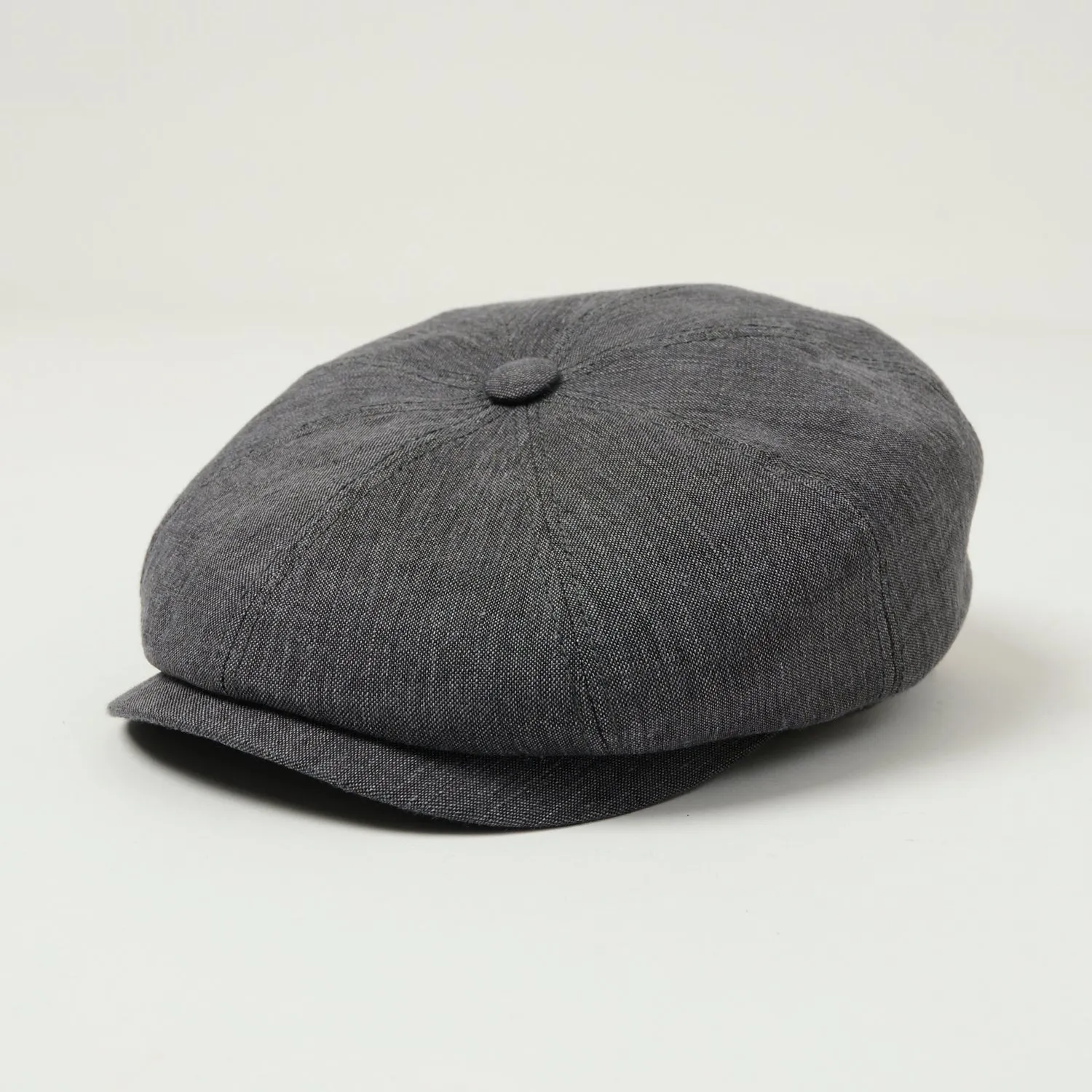 Stetson Hatteras Linen Flat Cap - Grey sold by Son of a Stag