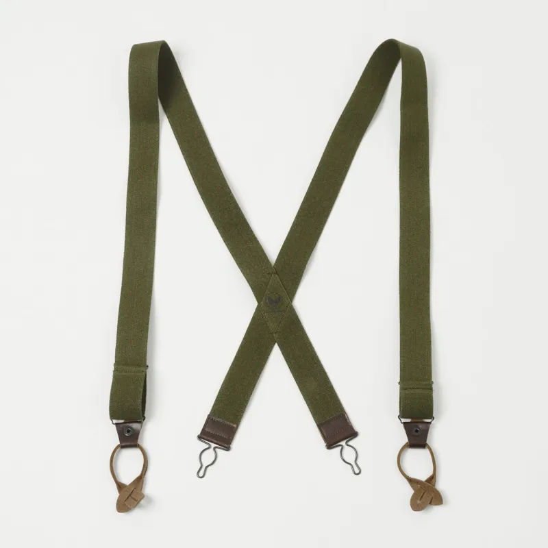 Buzz Rickson's A-11 Trouser Suspenders - Olive made by Buzz Rickson’s