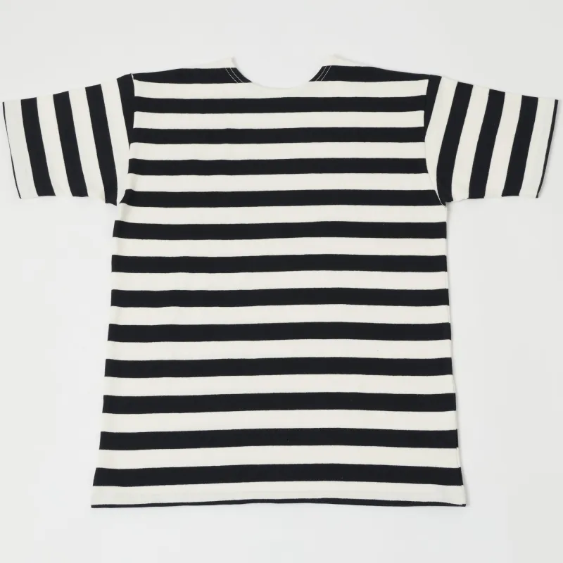 Warehouse & Co 4094 Duck Digger Stripe T-Shirt - Off White/Black sold by Son of a Stag