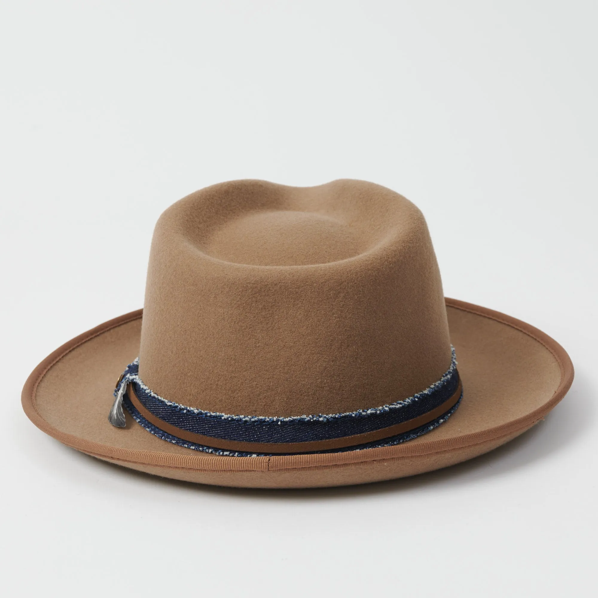 Stetson Denim Band Fedora Hat - Tan sold by Son of a Stag product image thumbnail 4