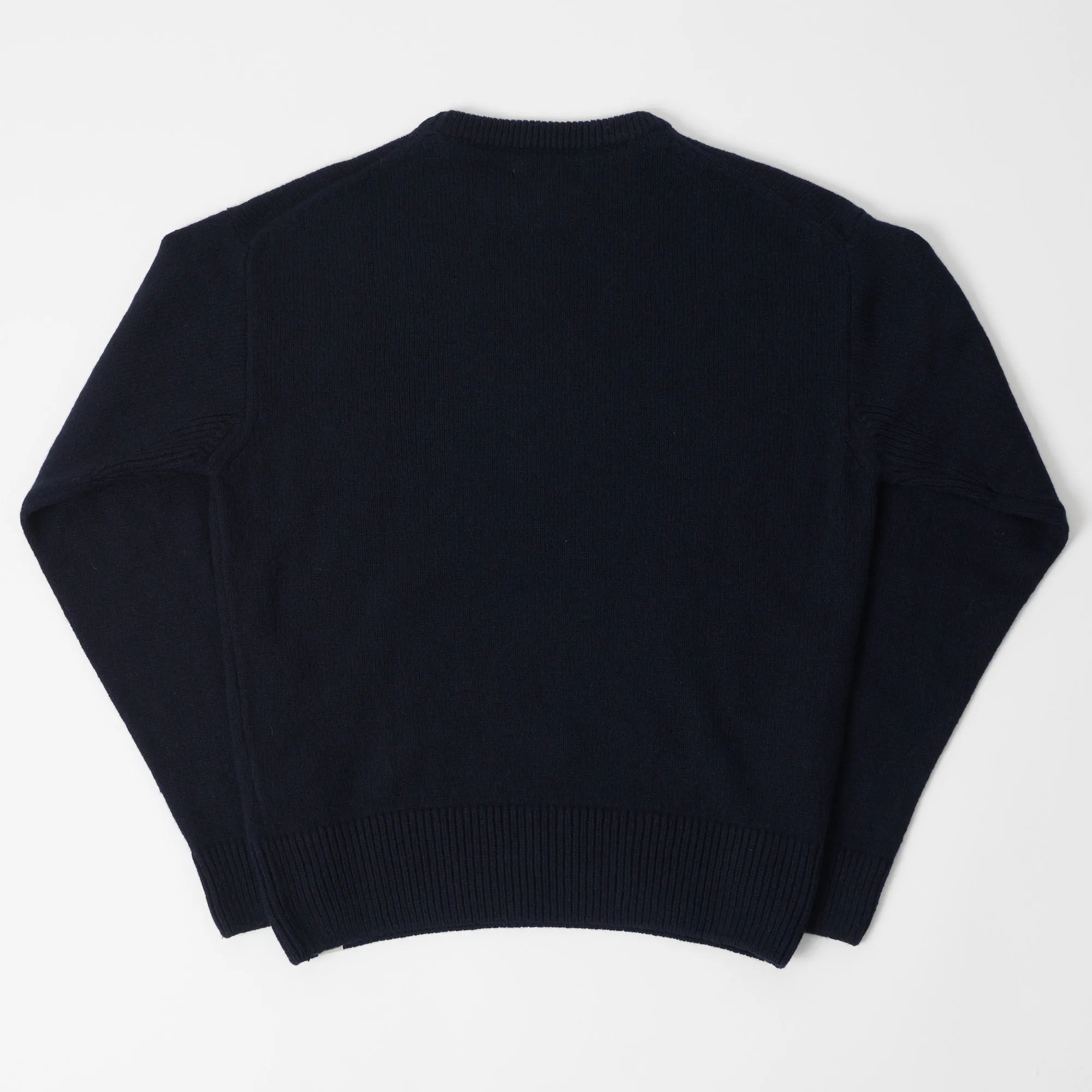 Merz b. Schwanen 'Good Basics' Recycled Cashmere Pullover - Dark Navy sold by Son of a Stag product image thumbnail 3