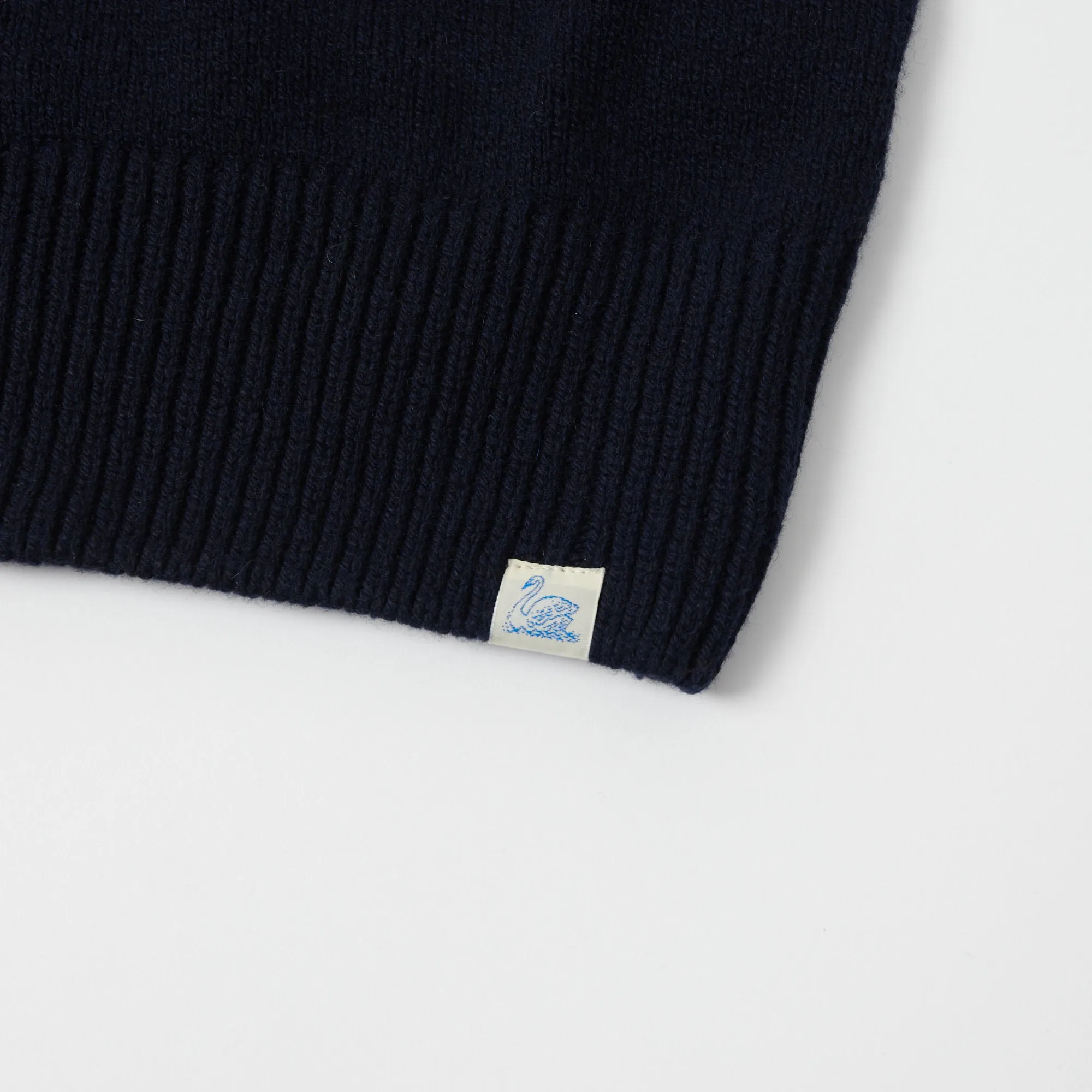 Merz b. Schwanen 'Good Basics' Recycled Cashmere Pullover - Dark Navy sold by Son of a Stag product image thumbnail 5