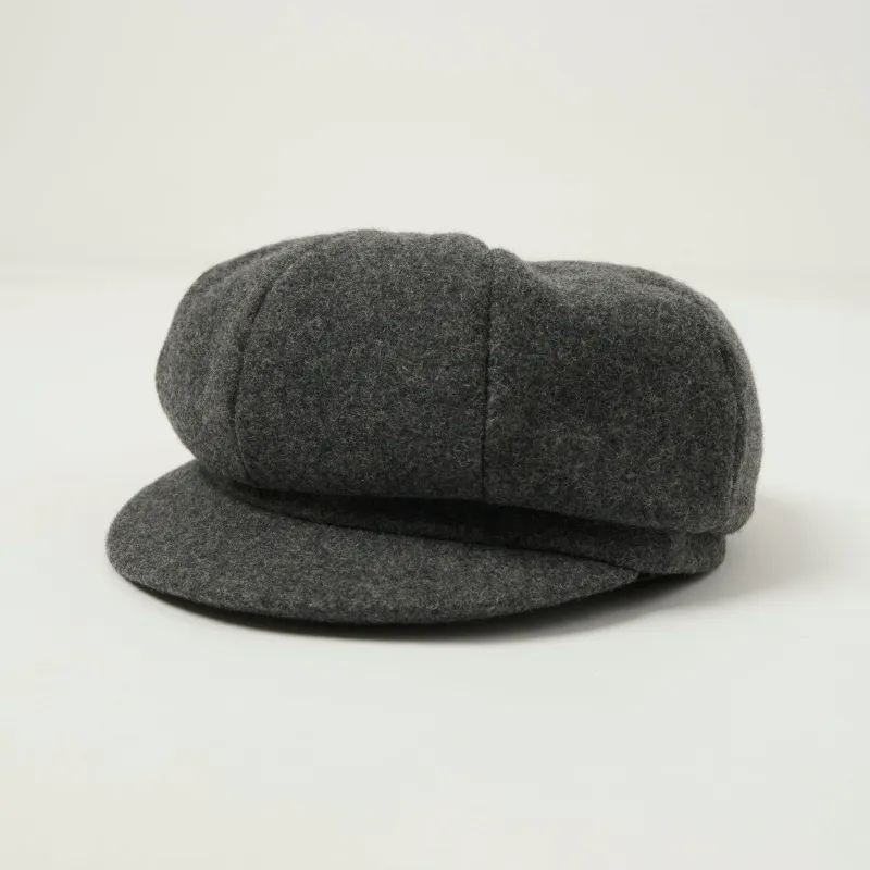 Crown Cap 1-235S Wool News Boy Cap - Charcoal sold by Son of a Stag