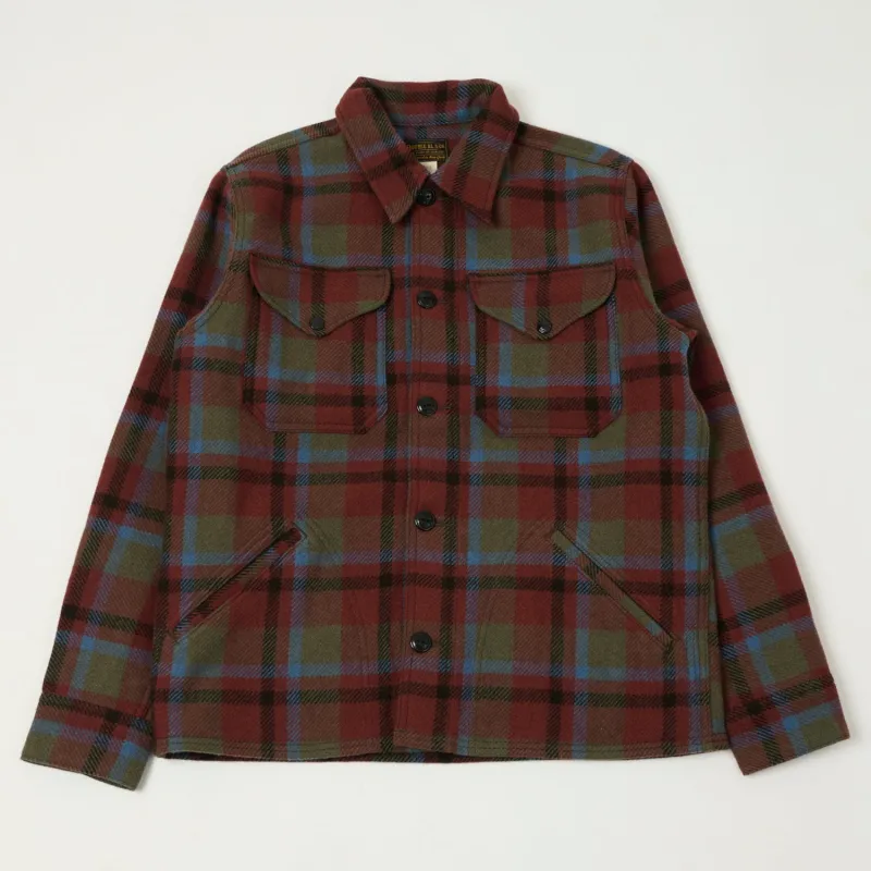 RRL Plaid Wool Twill Shirt Jacket - Maroon Plaid sold by Son of a Stag