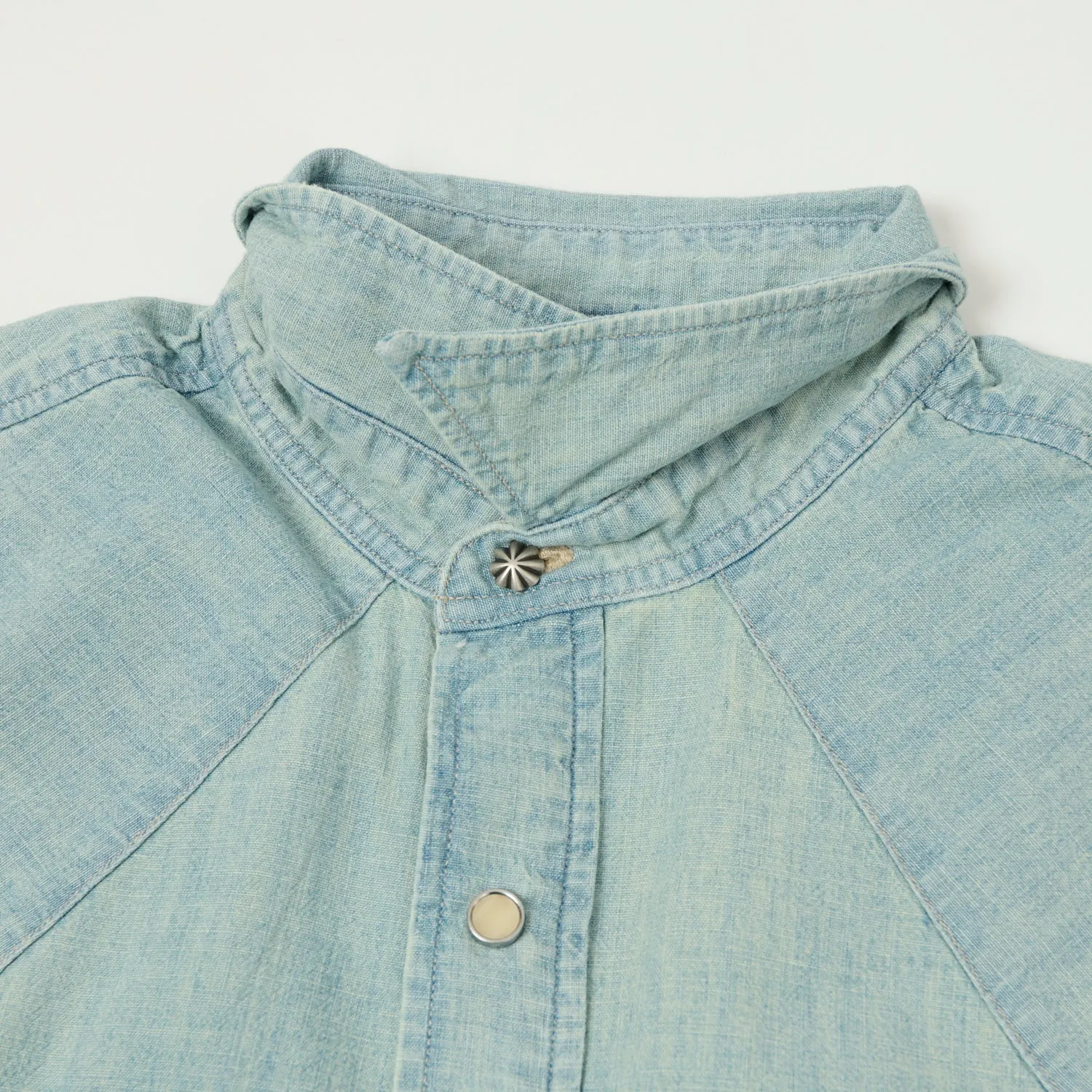 RRL Slim Fit Chambray Western Shirt - Davey Wash sold by Son of a Stag product image thumbnail 5