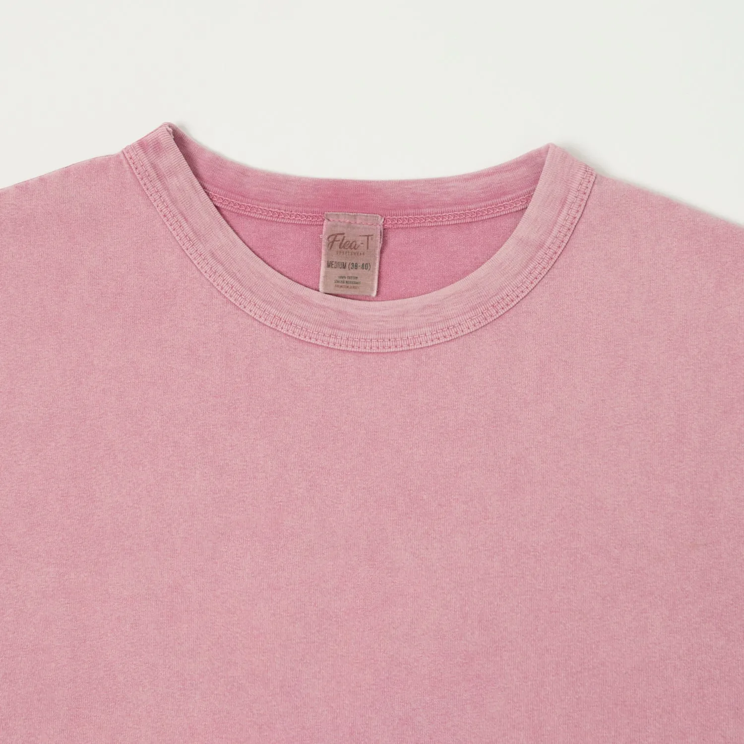 Flea-T 1950s Garment Dyed T-Shirt - Pink sold by Son of a Stag product image thumbnail 2