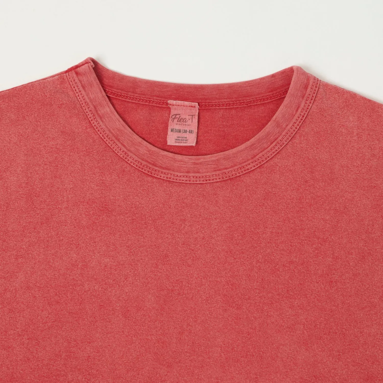 Flea-T 1950s Garment Dyed T-Shirt - Red sold by Son of a Stag product image thumbnail 2