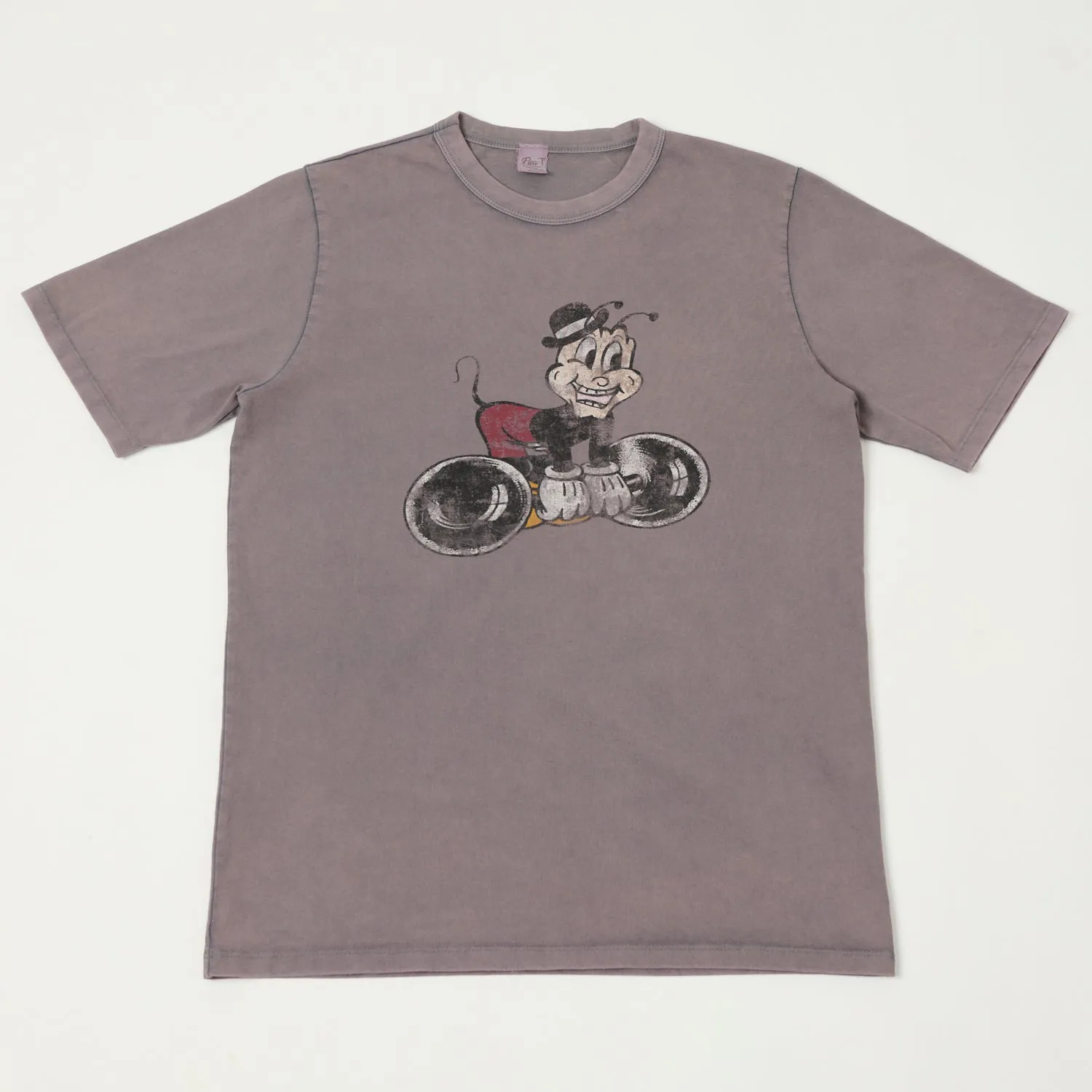 Flea-T 1950s 'Macho Mr. Flea' T-Shirt - Navy sold by Son of a Stag