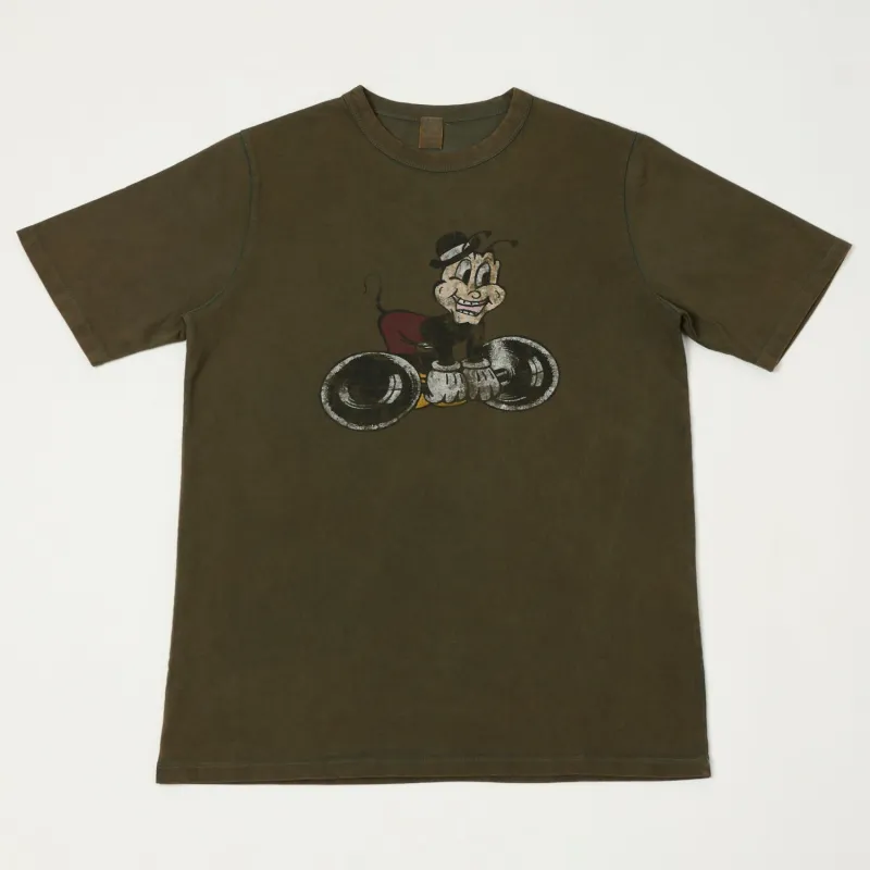 Flea-T 1950s 'Macho Mr. Flea' T-Shirt - Brown sold by Son of a Stag