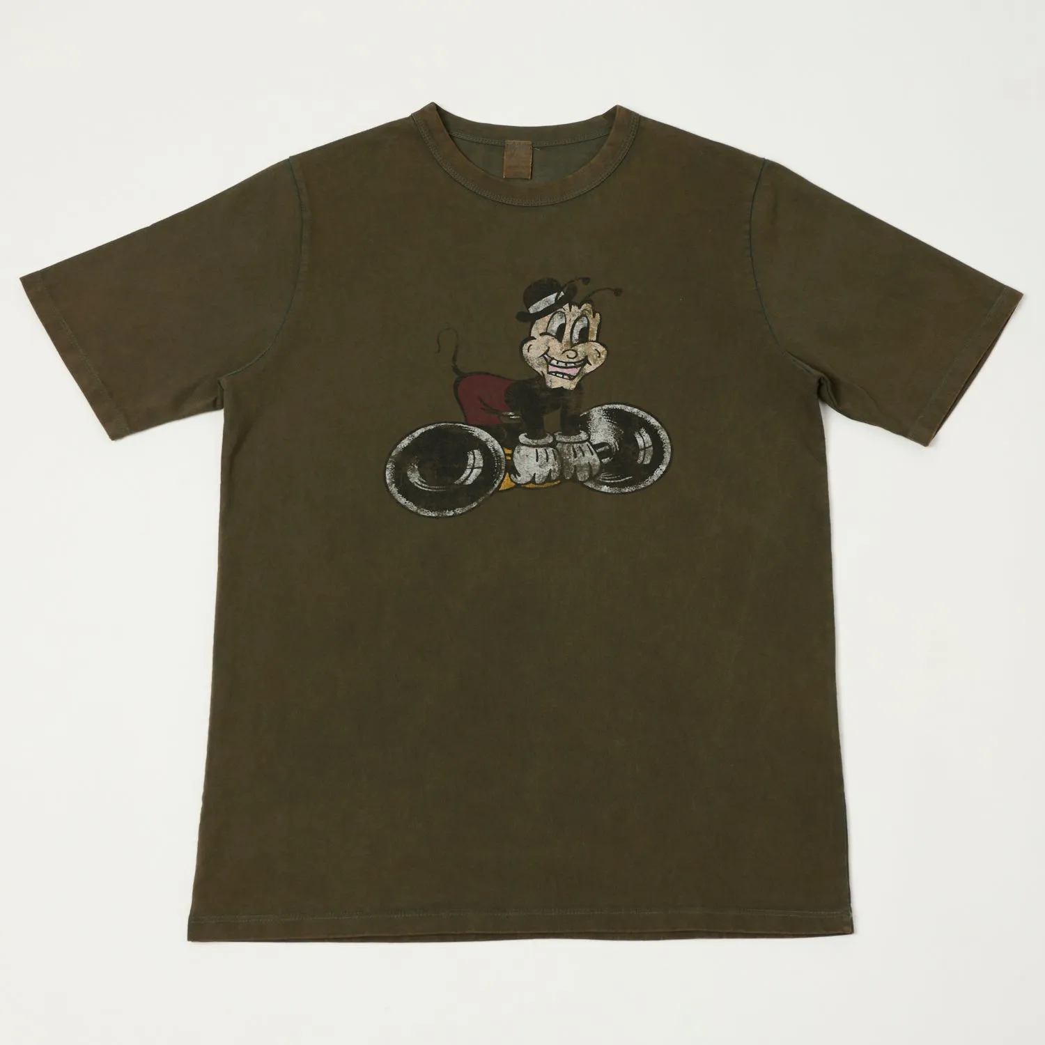 Flea-T 1950s 'Macho Mr. Flea' T-Shirt - Brown sold by Son of a Stag