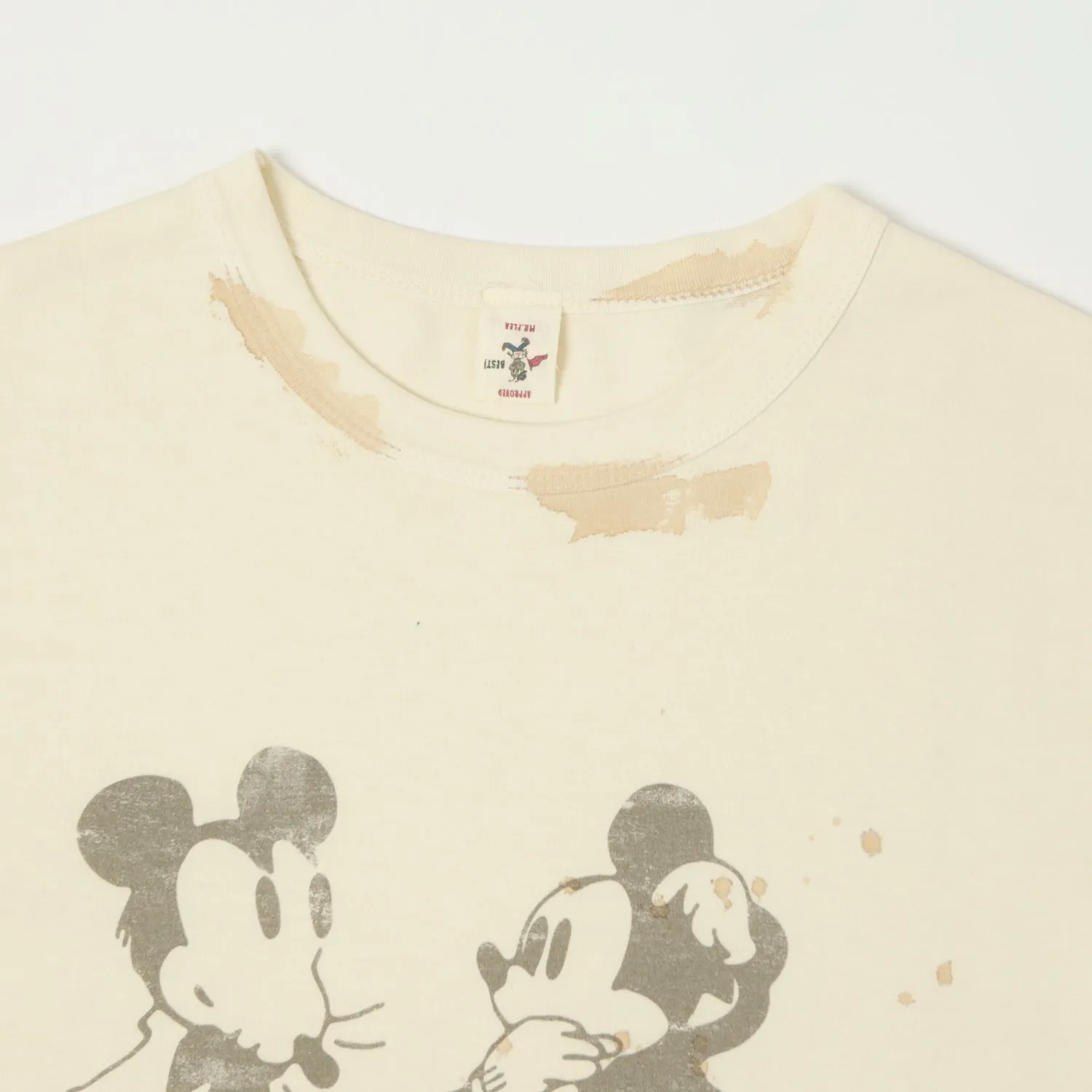 Flea-T 1950s 'Mono Mickey Evolution' T-Shirt - White sold by Son of a Stag product image thumbnail 2